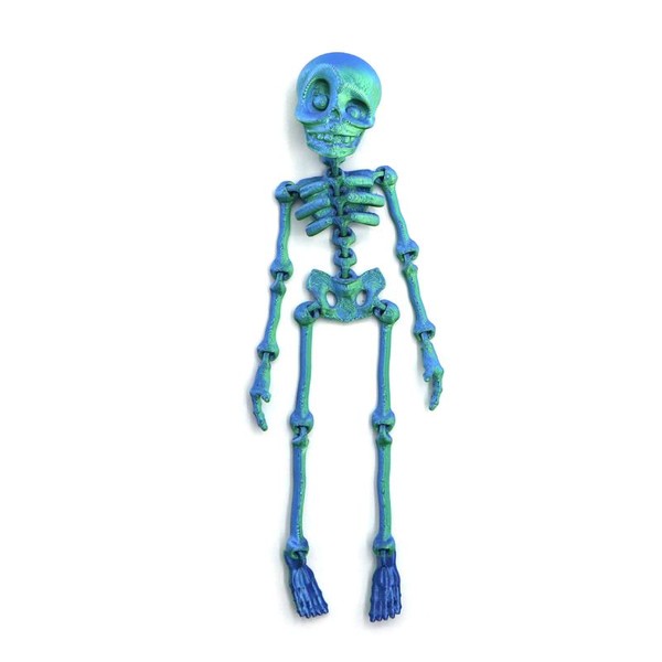 Halloween Funny Poseable Skull Fridge Magnet with Movable Joints for