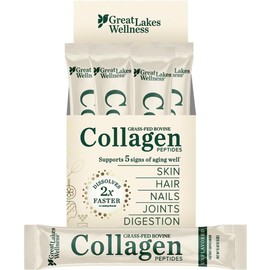 Great Lakes Wellness Collagen Peptides Powder for Skin, Hair, Nails, Joints & Digestion - Unflavored - 11 Servings (Pack of 1)