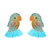 Parrot Tassel Earrings, Colorful Parrot Dangle Earrings for Women, Bohemian