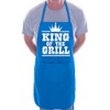 Print4U King Of The Grill BBQ Cooking Novelty Apron Blue