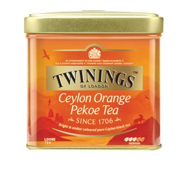 Twinings of London Ceylon Orange Pekoe Tea Tin, Black Tea, The Refreshing Aroma Characterises This Tea Black Tea, Pack of 2 (2 x 100 g)