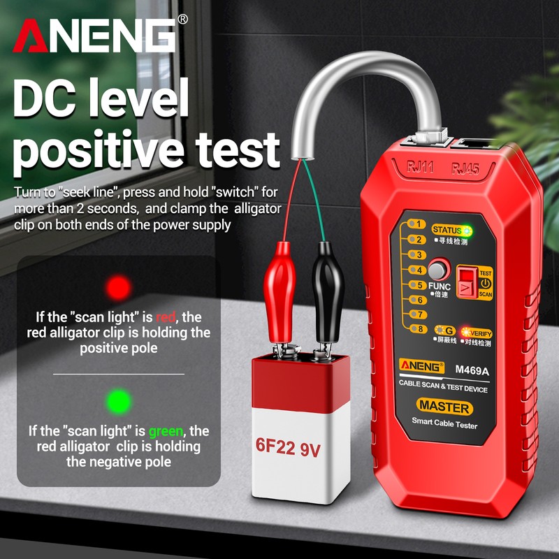 ANENG M469A Network Cable Finder Multifunctional Cable Finder Anti-Interference Testing