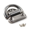 10mm Folding Pad Eye 316 Stainless Steel Lashing Ring Heavy