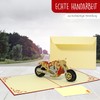 Lin-Pop Up 3D Greeting Cards Birthday Cards Voucher Motorcycle Motorbike