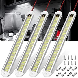 12v LED Interior Light Bar，CT CAPETRONIX 120LEDs 1500LM 8W DC 12 Volt led Strip Lights with ON/Off Switch，for Enclosed Cargo Trailer, Car RV Van Truck