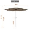 ontheway 9FT Enhanced Patio Umbrella, Outdoor Table Umbrella with Push