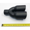 Dual Exhaust Tip 2.50 In Inlet Dual 3.50 Outlets 10.00