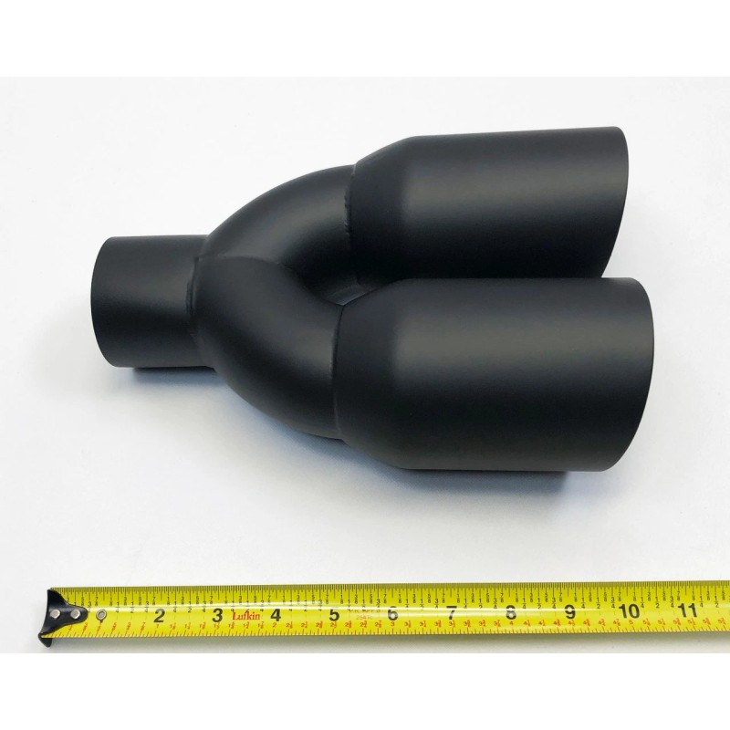 Dual Exhaust Tip 2.50 In Inlet Dual 3.50 Outlets 10.00