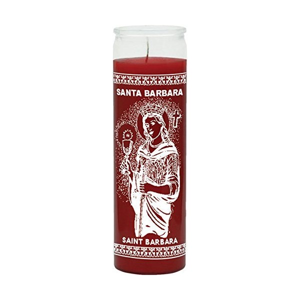 INDIO St Barbara Red Candle - Silkscreen 1 Color 7 Day