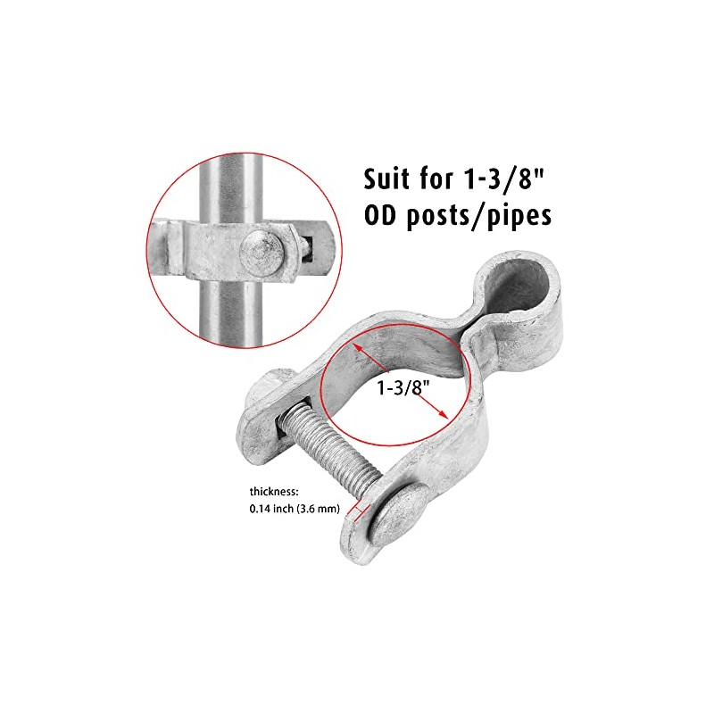 4 Pack Heavy Duty Chain Link Fence Solid Gate Post