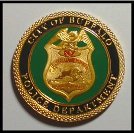 Buffalo Police Department Colorized Challenge Art Coin