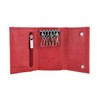 Conte Massimo Man Woman Keyring Genuine Leather, Red with bag