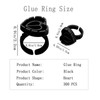 Black Glue Rings for Eyelash Extension,300PCS Smart Eyelash Glue Rings,Disposable