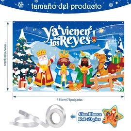 Qpout Already Coming the Kings Banner Decoration Kings Merry Christmas Wall Decoration Kings Wise Men Indoor Outdoor Christmas Kings Hanging Balcony Kings Three Kings 73 x 43 Inches