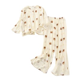 KUMUROETA Women's Disability Clothing,Tearable Patient Clothing,Post-Operative Recovery Sleepwear,Adaptive Full-Open Post-Operative Pants for Paralyzed Bedridden Patients,Fracture Care,Home