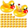 Gemscream 36 Pcs Inflatable Duck Drink Floats Lightweight Inflatable Drink