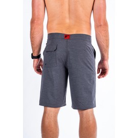 Maui Rippers Very Long 21" Cotton Blend Hybrid Walkshort Boardshorts (Phantom Grey, 42)