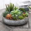 MyGift Macetero Redondo de Metal galvanizado en Color Plateado Mide
