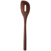 Tovolo 81-29323 Wooden Slotted Cooking Utensil, Toasted Beechwood Kitchen Spoon,