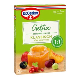 Dr. Oetker Gelfix Classic 1:1, Pack of 8, 8 x 60 g (3 Bags 20 g each), Gelling Powder for Classic Sweet Jams, Traditional Gelling Agent, Jams, Jams & Jellies, Vegan