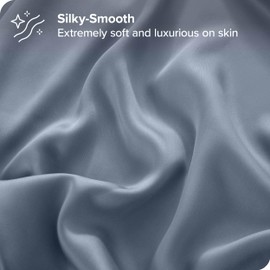 Bare Home Lyocell Tencel Pillow Cases - Standard Size Set of 2 - Derived from Eucalyptus - Moisture Regulating - Ultra Soft - Easy Care (Standard Pillowcase Set of 2, Indigo)