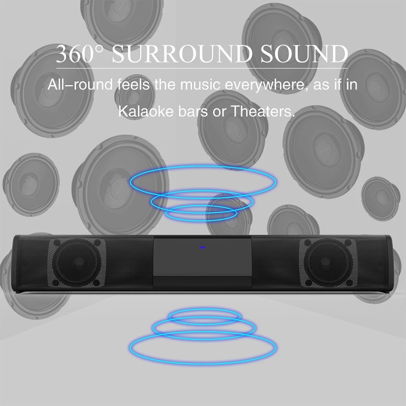 Universal TV Sound Bar Speaker With 2 Subwoofer Bluetooth Speaker