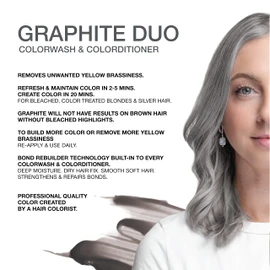 Celeb Luxury Intense Color Depositing Colorwash Shampoo + BondFix Rebuilder, Vegan, Sustainably Sourced Plant-Based, Semi-Permanent Hair Color, Viral and Gem Lites Duos 8.25 fl Oz(Pack of 2), Graphite
