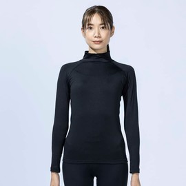 Otafuku Gloves Thermal Wear, Inner Wear, BT Power Stretch, Thermo Teo, High Neck Shirt, Women's, Black M