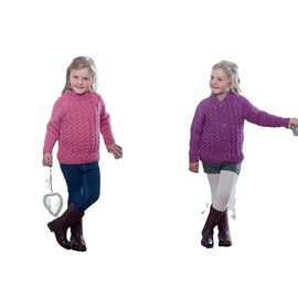 King Cole 4989 Knitting Pattern Childrens Raglan Sweater and Cardigan in Big Value Chunky