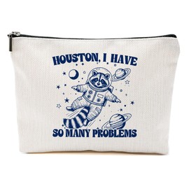 Sarcastic Raccoon Makeup Bag Funny Gifts Humor Cosmetic Bag Raccoon Gifts for Women Friend Sisters Cousin Zipper Pouchs Toiletry Bags for Camping Picnic Thanksgiving Christmas Friendship Gifts