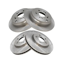 Front and Rear Brake Rotor - Set of 4-5 Lug - Compatible with 2007-2016 Honda CR-V AWD