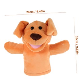 KONTONTY Cartoon Dog Hand Puppet Pet Toy Soft Plush Storytelling Puppet Interactive Hand Puppet for Children