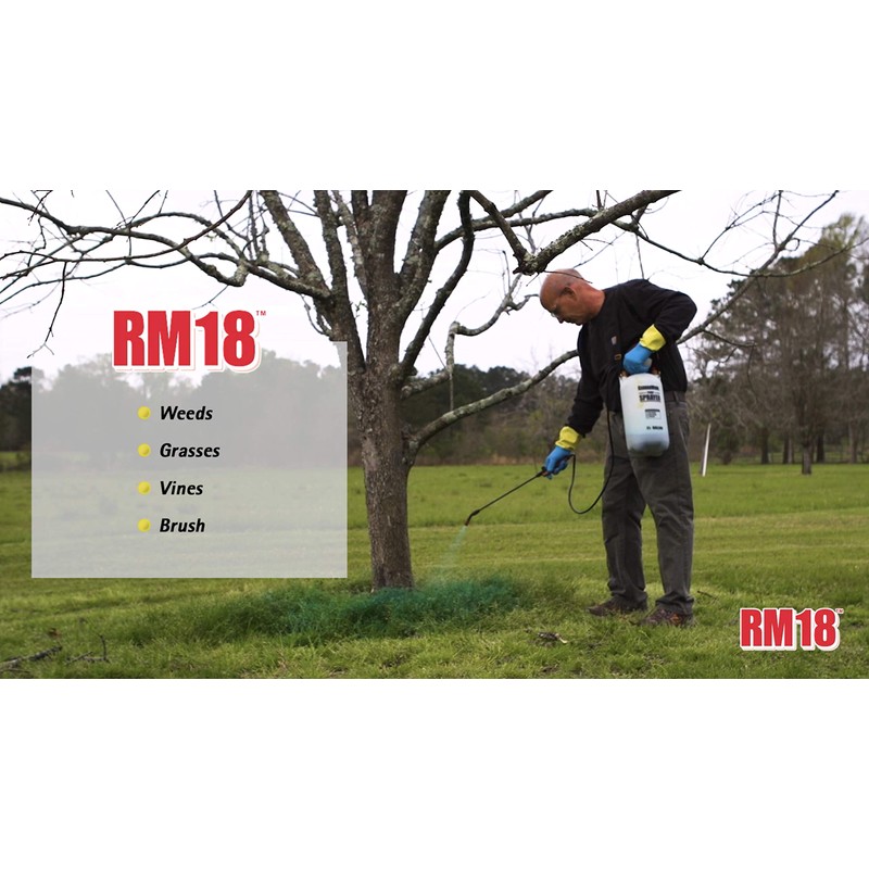 RM18 Fast-Acting Weed & Grass Killer Herbicide, Spray, 1-gallon