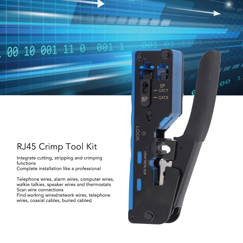 RJ45 Crimp Tool Kit Pass Through All in One Ethernet