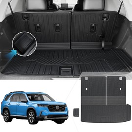 JOULARISE Cargo Mat for Honda Pilot 2026 2025 2024 2023, All Weather TPE Trunk Mat with Backrest Mat Left Storage Tray Mat Car Accessories for Pilot (Trunk Mat with Backrest Mats)