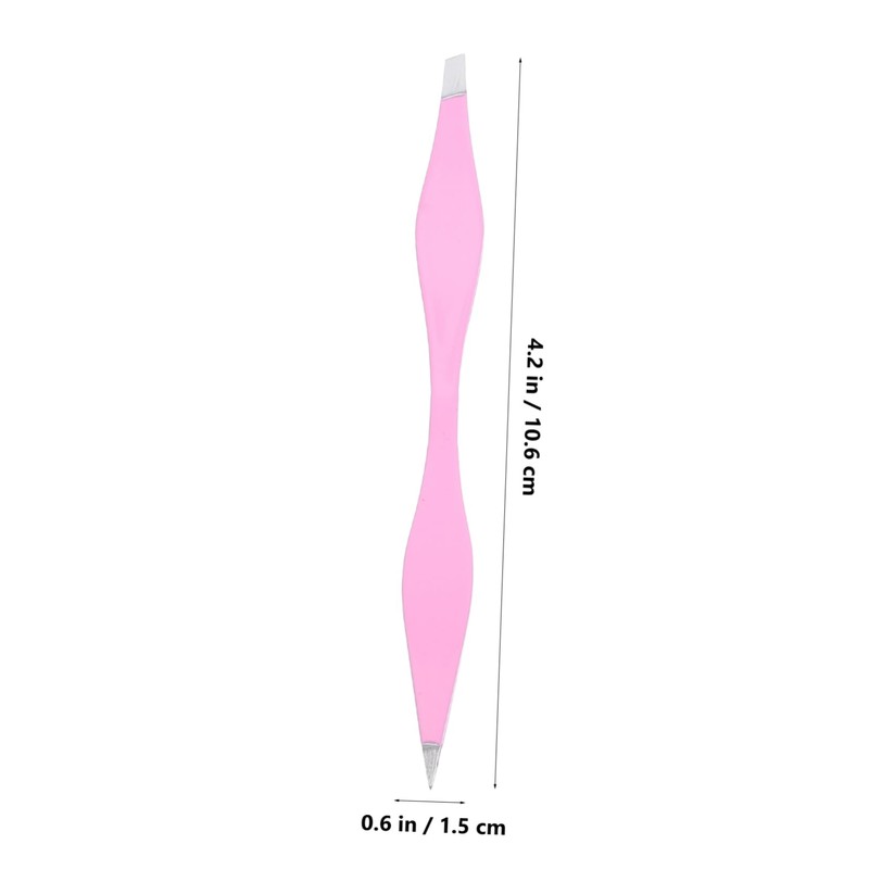 FOMIYES 2pcs Eyebrow Tweezers Double Ends Stainless Steel Tweezers Makeup