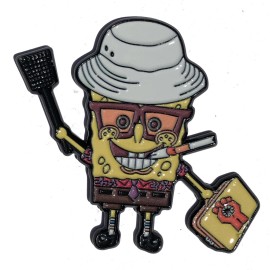 Sponge Hunter Thompson Mashup Swatter Fear Loathing Funny  HAT PIN Lapel Brooch