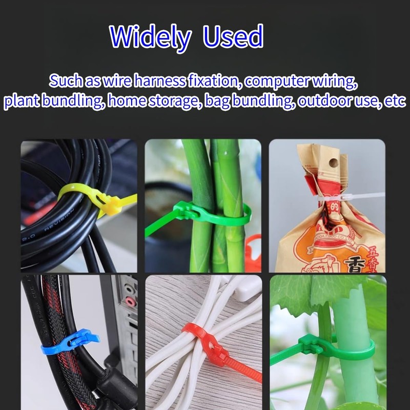 100 Pcs Releasable Reusable Zip Ties, 6 Inch Heavy Duty
