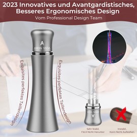 AronYada Wdt Tool Espresso Needle, 8 x 0.4 mm Coffee Distributor for Barista, Extra 8 Stainless Steel 304 Espresso Needles for Replacement, Aluminium Alloy Housing (Grey)