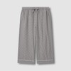 JAJU [JAJU] Men's Cotton Rayon Seersucker 7/8 Pajama Set_Light Gray
