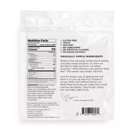 Simply Gum Bites Fruit Sour Apple Cherry 5.3 oz (Pack of 6)