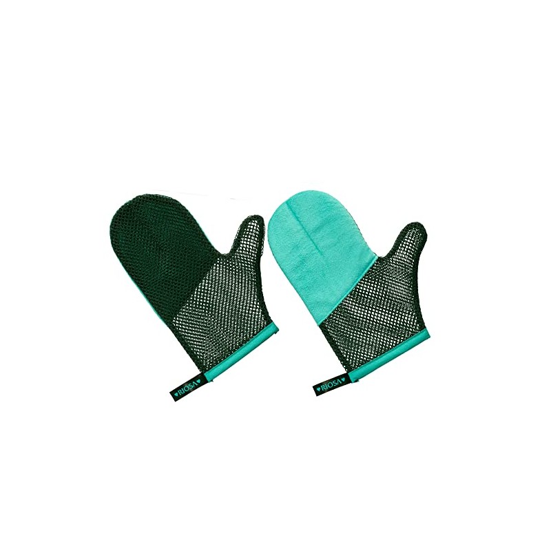 Riossa Skin Polishing Mittens (Skin Cleaning Sponge), 2 Pack (R-MTN1)