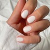 White Press On Nails Short Square Fake Nails Acrylic White