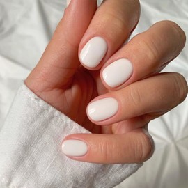 White Press On Nails Short Square Fake Nails Acrylic White Nails Press Ons Full Cover False Nails With Designs Artificial Glossy Nails Reuseable Glue On Nails Short Stick On Nails For Women
