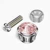 Moioee Car License Plate Screw Bolt Cap, 4PCS Sparkling Bling