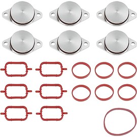 Set of 6 x 33MM swirl flap delete kits for M47 and M57 diesel engines with intake manifold gaskets