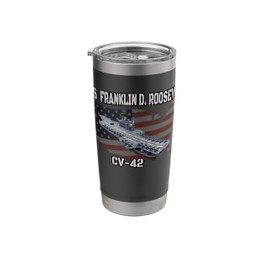 USS Franklin D. Roosevelt CV-42 Aircraft Carrier Veteran Day Stainless Steel Insulated Tumbler