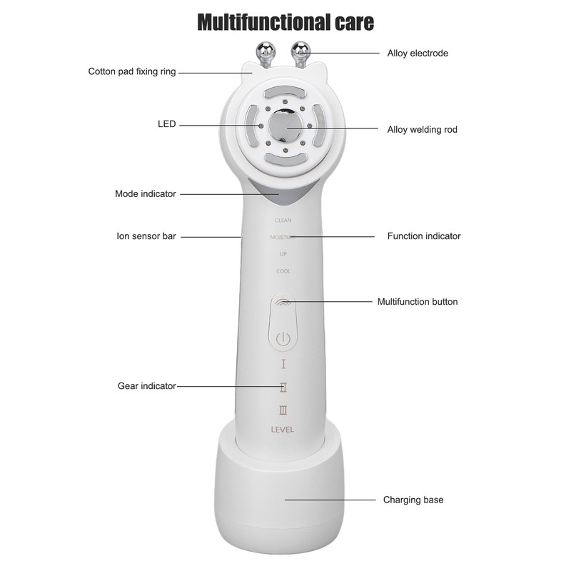 Ultrasonic Facial Cleansing Beauty Machine Household LED Skin Rejuvenation Lifting