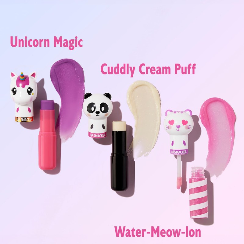 Lip Smacker Lippy Pals, Set of 3 Flavored Moisturizing &