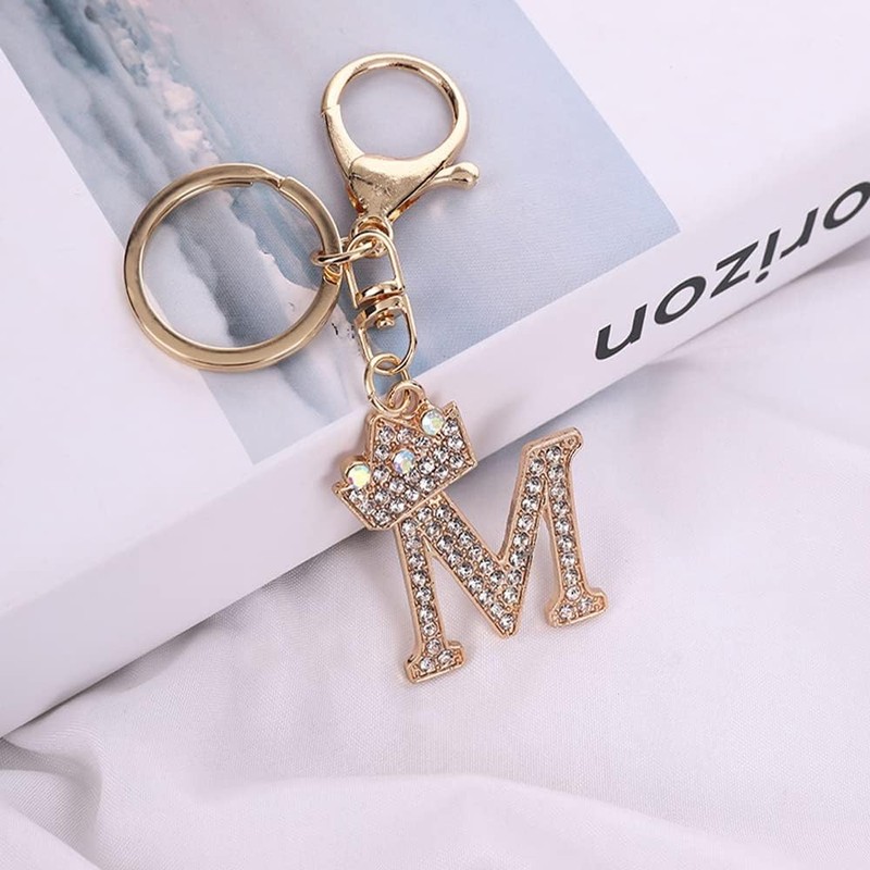 YINKE Initial Key Chain, Women's, Men's, Cute, Gift, Accessory, Charm